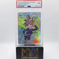 2019 Pokemon Unified Minds Blue’s Tactics Full Art #231/236 PSA 9 Mint - Image 2