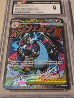 2025 Pokemon Black Star Promo Mega Charizard X ex #023 CGC 9 Mint - Image 2