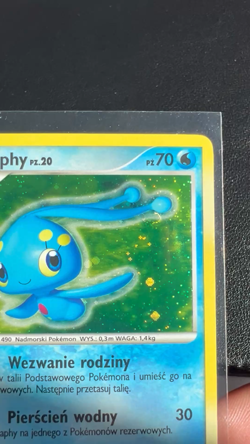 POKEMON POLISH LANGUAGE DIAMOND & PEARL MANAPHY HOLO SWIRL - Image 2