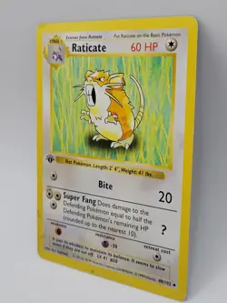 Raticate 40/102 1st Edition Base Set WOTC 1999 Pokemon MP - Image 4
