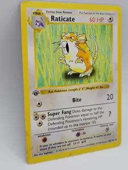 Raticate 40/102 1st Edition Base Set WOTC 1999 Pokemon MP - Image 5