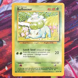 Pokemon Bulbasaur Base Set Common Regular Basic 40 HP 44/102 English - Image 1