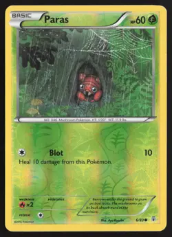 Paras 6/83 Reverse Holo Generations Pokemon Near Mint - Image 1