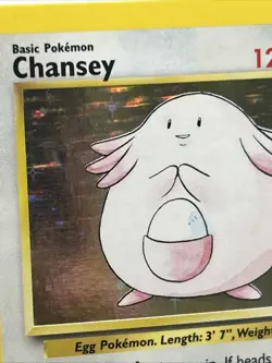 1999 VINTAGE POKEMON TCG CHANSEY 3 BASE SET HOLO RARE MP - Image 3