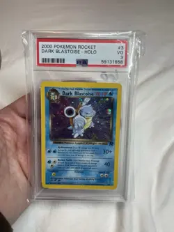 2000 POKEMON TEAM ROCKET #3/82 DARK BLASTOISE HOLO RARE PSA 3 - Image 1