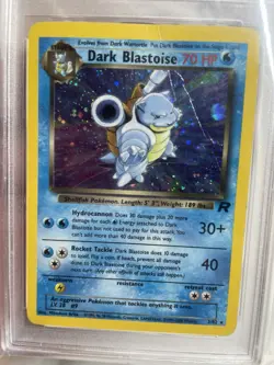 2000 POKEMON TEAM ROCKET #3/82 DARK BLASTOISE HOLO RARE PSA 3 - Image 2