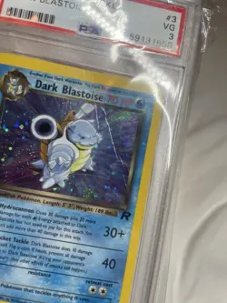 2000 POKEMON TEAM ROCKET #3/82 DARK BLASTOISE HOLO RARE PSA 3 - Image 3