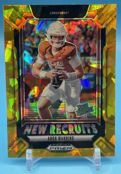 2025 Panini Prizm Draft Picks - New Recruits Arch Manning #22 Gold Ice Prizm - Image 1