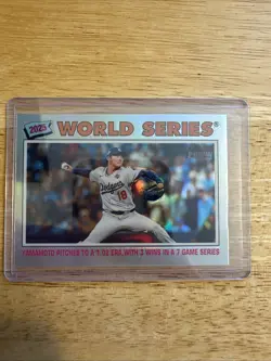 2026 Topps Heritage - World Series Highlights Los Angeles Dodgers #313 Chrome... - Image 1