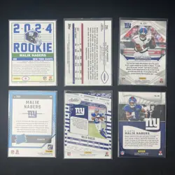 MALIK NABERS (6) Rookie Card Lot 2024 New York Giants NFL Panini - Image 2