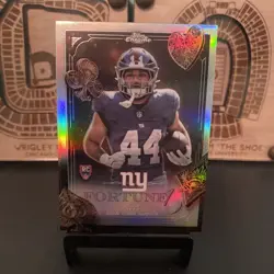 2025 Topps Chrome Football Cam Skattebo RC Fortune 15 Refractor New York Giants - Image 1