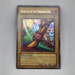Konami Right Leg of the Forbidden One Rare LOB-120 Blue Eyes Unlimited - Image 1
