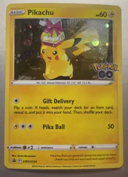 Pikachu POGO Black Star Promo SWSH234 Cosmos Holo 2022 Pokemon Card Nm-mint - Image 1