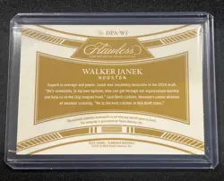 2025 Flawless Baseball Walker Janek Draft Patch Auto /5 Astros Emerald #26 - Image 2