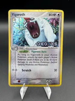 Pokemon Card - Vigoroth Stamped Deoxys 50/107 Reverse Holo - HP/DMG - Image 1