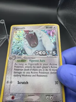 Pokemon Card - Vigoroth Stamped Deoxys 50/107 Reverse Holo - HP/DMG - Image 3