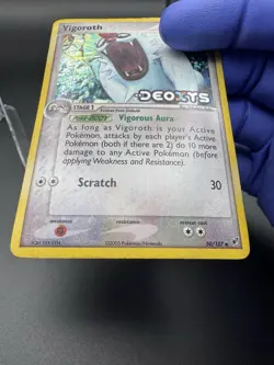 Pokemon Card - Vigoroth Stamped Deoxys 50/107 Reverse Holo - HP/DMG - Image 5