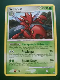 Pokemon TCG Card - Scizor (25/100 D&P Stormfront Rare Diamond Pearl English) - Image 1