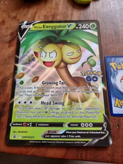 Pokemon Go Oversized Card Alolan Exeggutor V Swsh225 Black Star Promo - Image 1