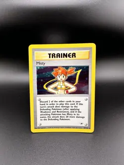 Misty Trainer 18/132 Gym Heroes Pokemon Card WOTC Vintage LP/NM - Image 1