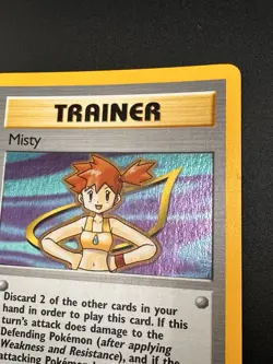 Misty Trainer 18/132 Gym Heroes Pokemon Card WOTC Vintage LP/NM - Image 4