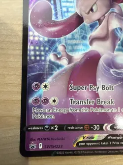 Mewtwo V SWSH223 SWSH: Sword & Shield Promo Pokemon TCG Cards Holo Near Mint - Image 4