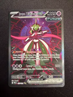 Pokemon Iron Valiant EX TCG Special Illustration Rare Card Prismatic Evolutions - Image 1