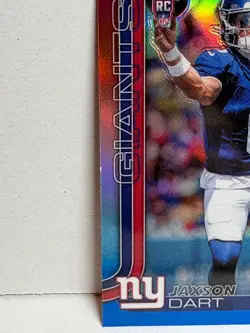 2025 Topps Chrome Red White and Blue Color Match Refractor Jaxon Dart (RC) #306 - Image 3