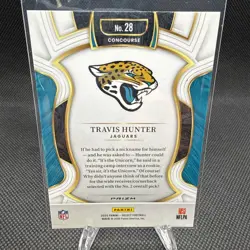 2025 Panini Select #28 Travis Hunter Pink Prizm Shock - Image 2