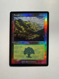 Forest (449) (Retro Frame) 449 MTG Commander Masters Foil - Image 1