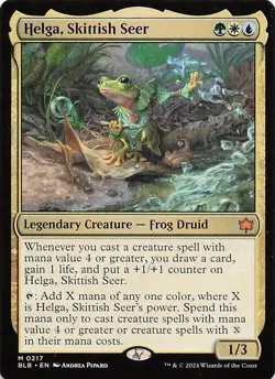 Helga, Skittish Seer M Bloomburrow 217 NM - Image 1