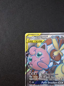 Pokemon TCG Mega Lopunny & Jigglypuff GX Cosmic Eclipse 225/236 Mint Condition - Image 2