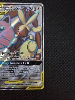 Pokemon TCG Mega Lopunny & Jigglypuff GX Cosmic Eclipse 225/236 Mint Condition - Image 4
