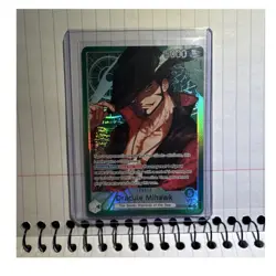 Bandai One Piece CCG: Dracule Mihawk Leader OP14-020 HOLO 5000 ATK - Image 1