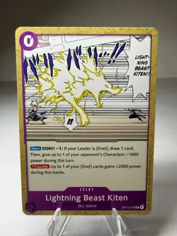 Lightning Beast Kiten OP15-076 One Piece Adventure on Kami's Island - Image 1