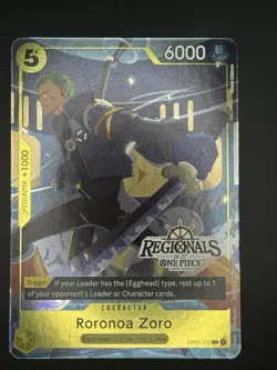 One Piece Card Game - Roronoa Zoro - OP07-113 - Regionals 26-27 Promo - English - Image 1