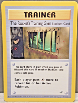 The Rocket's Training Gym 104/132 Gym Heroes Rare Pokemon Card TCG - Image 1