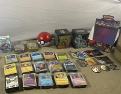 Pokemon Card Lot 120 Cards 25+ Holo Reverse 10 Codes Random Tin Bonus - Image 1