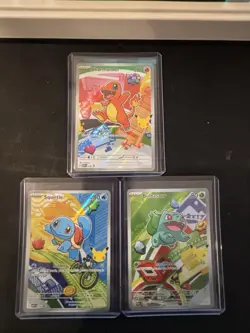 Pokemon Card Lot Charmander Squirtle Bulbasaur 30th Anniversary promo cards - Image 1