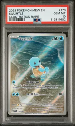 PSA 10 SQUIRTLE 170/165 | 151 IR Full Art English Graded Pokemon Card HK - Image 1