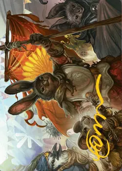 MTG Valley Questcaller Bloomburrow Art Art Card *signed* NM - Image 2