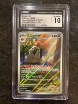 CGC 10 Mabosstiff 218/198 Scarlet & Violet Illustration Rare Holo Pokemon Card - Image 1