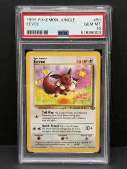 Eevee Jungle 51/64 PSA 10 Vintage Pokemon Graded Card - Image 1