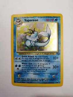 Vaporeon - 12/64 - Pokemon Jungle Unlimited Holo Rare Card WOTC MP - Image 1