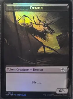 MTG Duskmourn: House of Horrors Demon/Manifest Double-Sided Token Foil (Common) - Image 1
