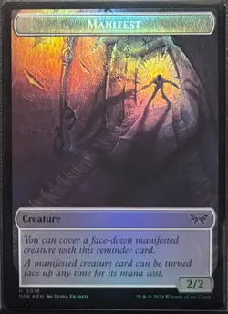 MTG Duskmourn: House of Horrors Demon/Manifest Double-Sided Token Foil (Common) - Image 2