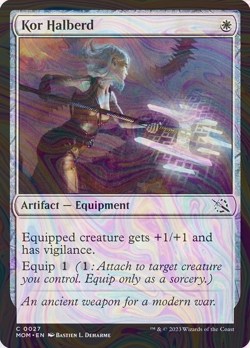 Foil Kor Halberd - March of the Machine | MTG Card - Image 1