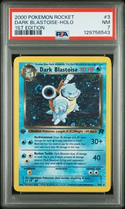 2000 POKEMON ROCKET DARK BLASTOISE HOLO 1ST EDITION #3 NM PSA 7 - Image 1