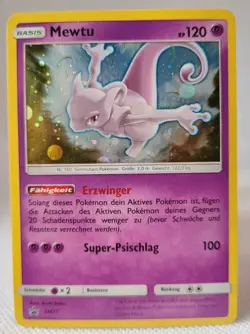 Mewtu Mewtwo SM77 Sonne & Mond Black Star Promo Deutsch EX Pokemon - Image 1