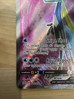 Pokemon TCG Inteleon VMAX Fusion Strike Holo Ultra Rare 180/192 Near Mint - Image 4